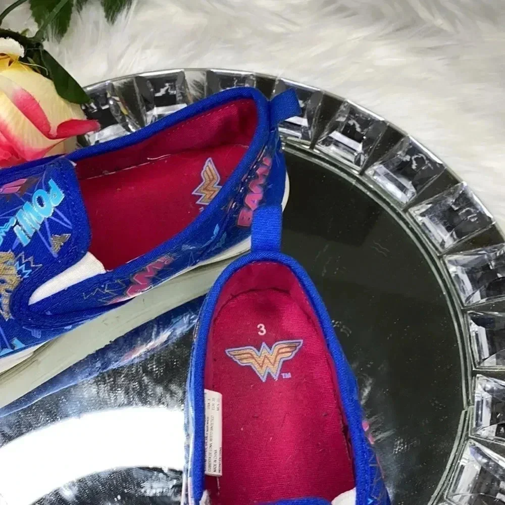 Wonder Woman Canvas Tennis Slip On Sneaker…